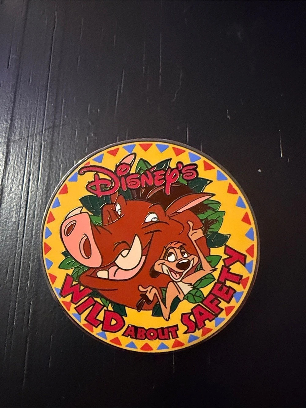 Disney’s Wild About Safety Logo Pin Timon and Pumbaa 2003 The Lion King